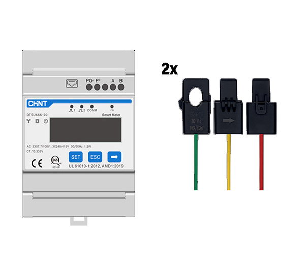 3-PHASE METER DTSU666-20+2xCT SET (100A)