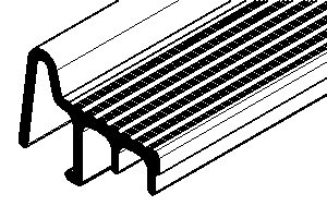 Solrif Aluminium-Randabschlussprofil links 1025mm