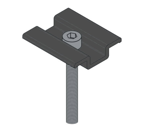 KIT ALU. CENTRAL BRACKET BLACK (10Stück)